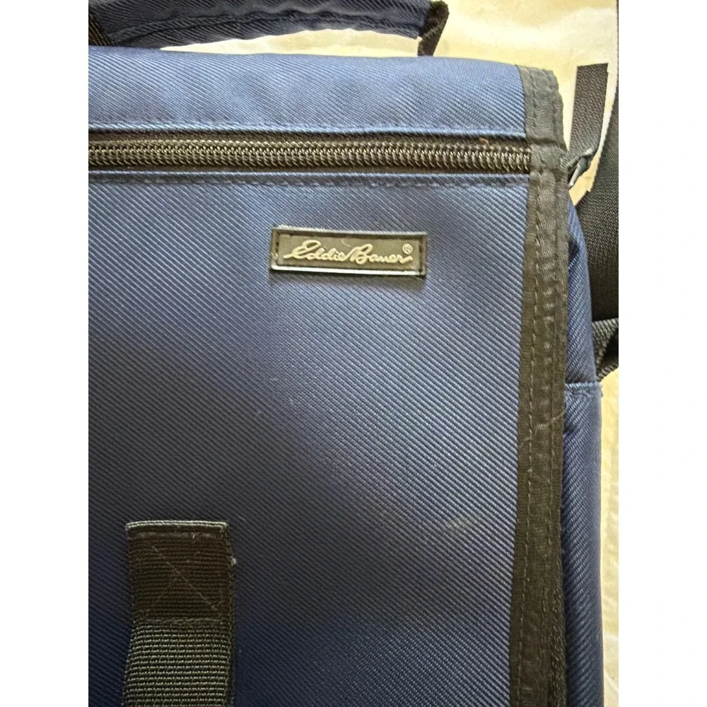 Eddie Bauer Navy Blue Nylon Crossbody Messenger Travel Bag Adjustable Gorpcore
